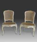 French Louis XV, Beechwood Side Chairs Attributed to Etienne Michard