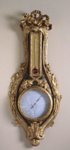 French Barometer-Thermometer in Lacquered and Giltwood