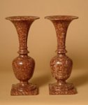 Pair of French, Late 19th/Early 20th Century, Turned Marble Vases