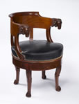 French Empire Period, Mahogany Fauteuil de Bureau  Assise Tournante Attributed to Franois-Honor-Georges Jacob-Desmalter