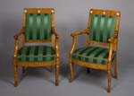 Suite of Four French Charles X Period Fauteuils  Three Stamped, J.J. WERNER